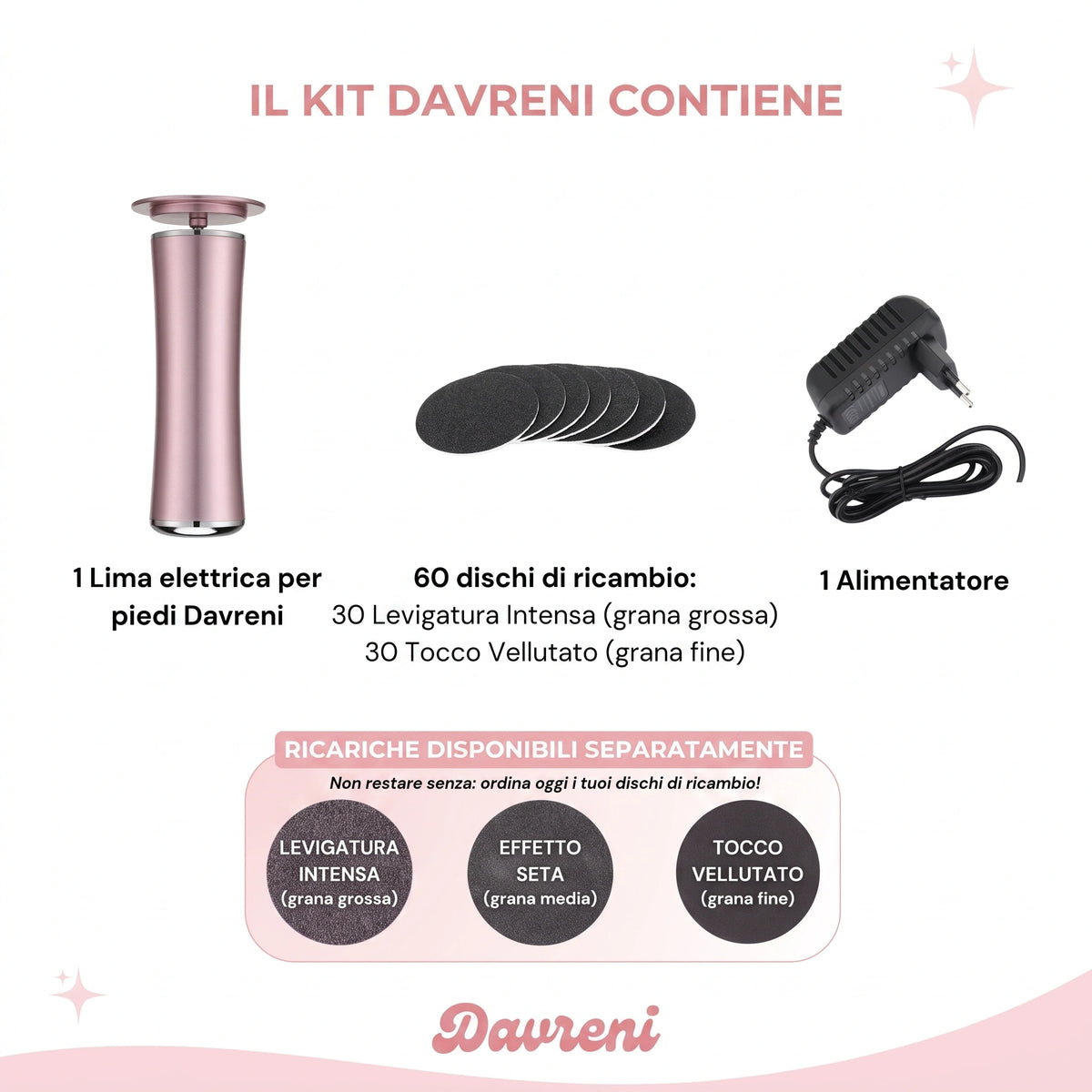 ✨ Davreni™ – Kit pedicure elettrico